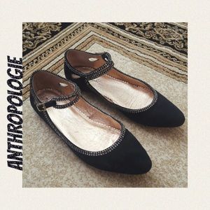 Anthropologie Miss Albright Suede Mary Janes Sz 9